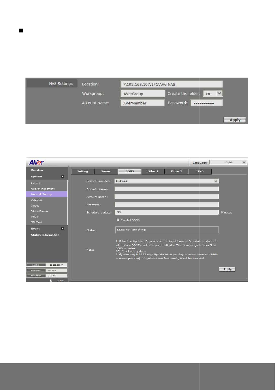 AVer FC1320-P&PW user manual User Manual | Page 36 / 80