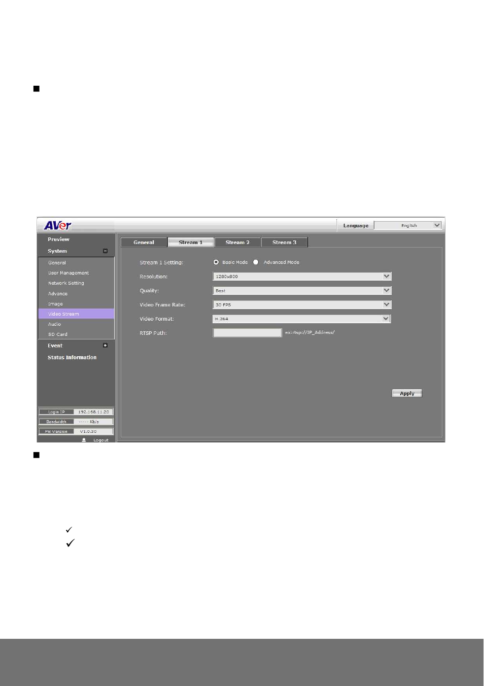 AVer FC1320-P&PW user manual User Manual | Page 60 / 80