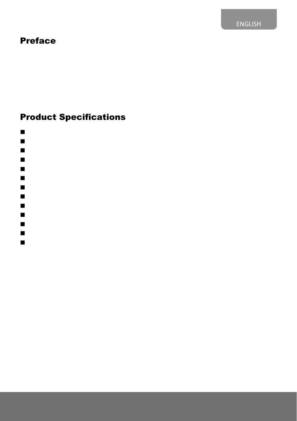 Preface, Product specifications | AVer FC1320-P&PW user manual User Manual | Page 7 / 80