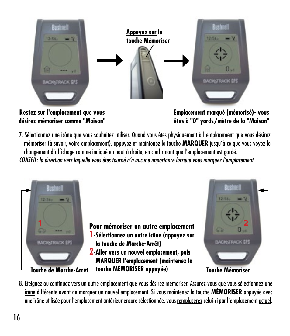 Bushnell BACKTRACK 360210 User Manual | Page 16 / 64