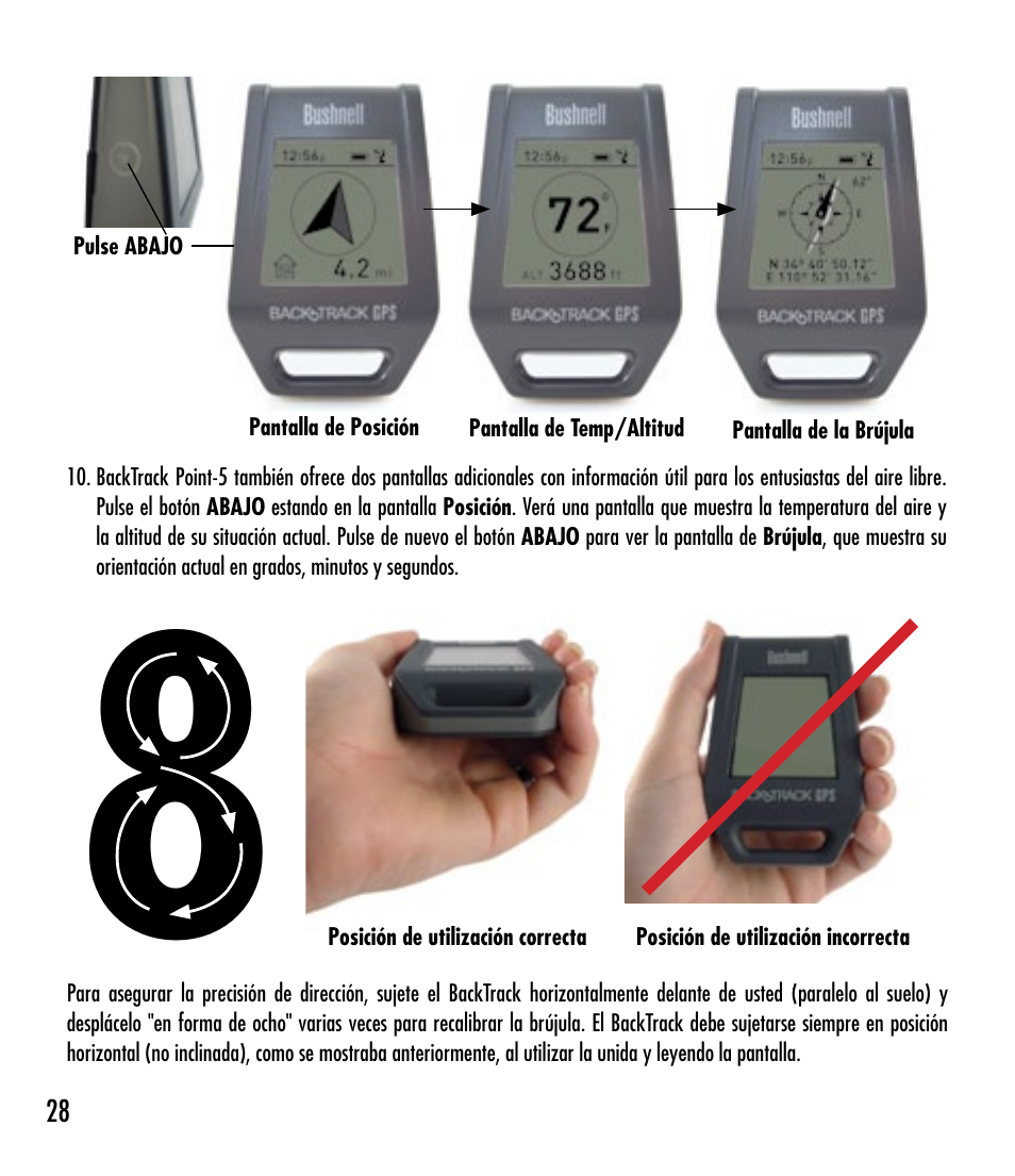 Bushnell BACKTRACK 360210 User Manual | Page 28 / 64