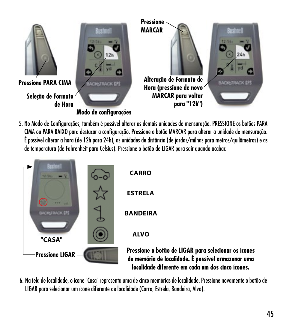 Bushnell BACKTRACK 360210 User Manual | Page 45 / 64