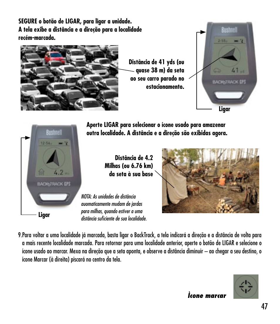 Bushnell BACKTRACK 360210 User Manual | Page 47 / 64