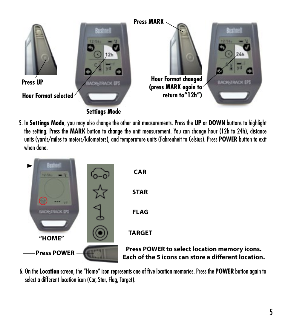 Bushnell BACKTRACK 360210 User Manual | Page 5 / 64