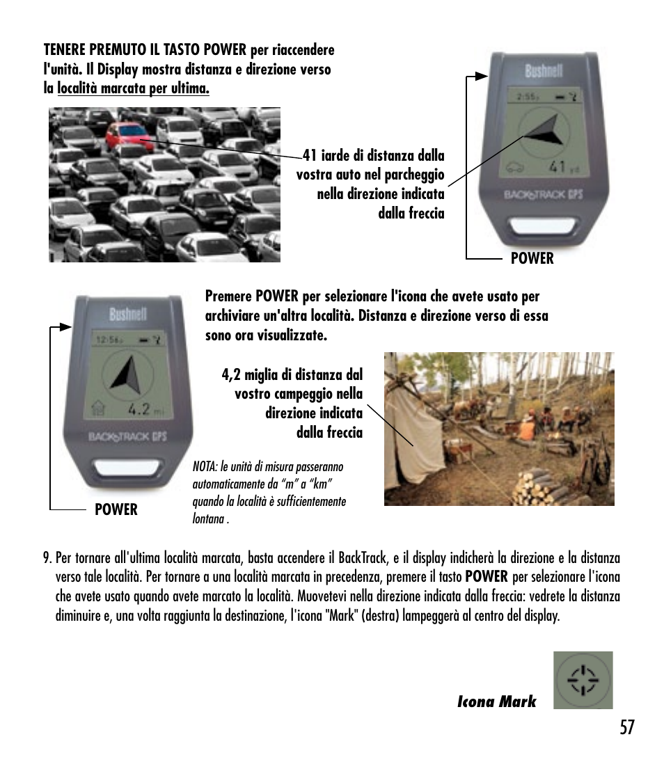 Bushnell BACKTRACK 360210 User Manual | Page 57 / 64