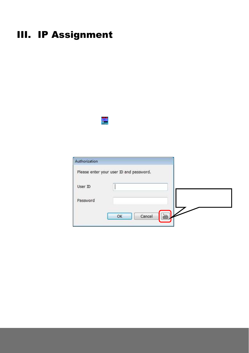 Iii. ip assignment | AVer FC2020-P&PW quick guide User Manual | Page 10 / 20