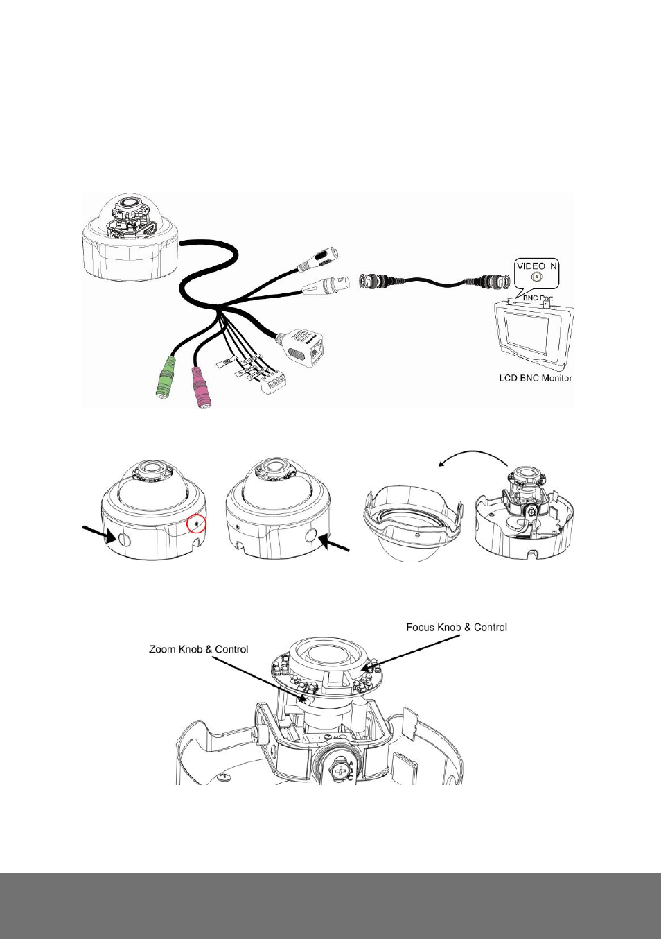 Ocusing the, Amera with, Onitor | AVer Dome Installation Guide User Manual | Page 10 / 21