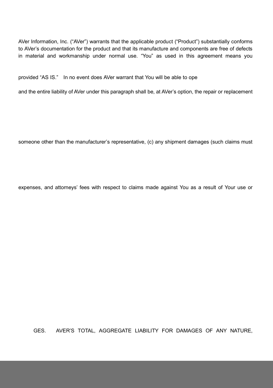 AVer Dome Installation Guide User Manual | Page 20 / 21