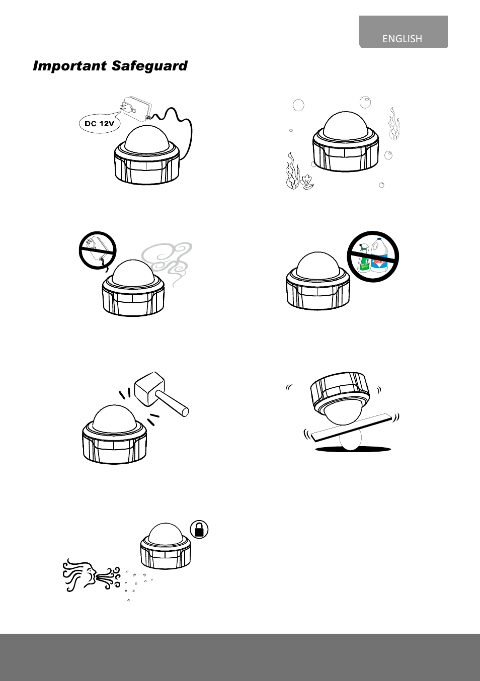 Important safeguard | AVer Dome Installation Guide User Manual | Page 3 / 21