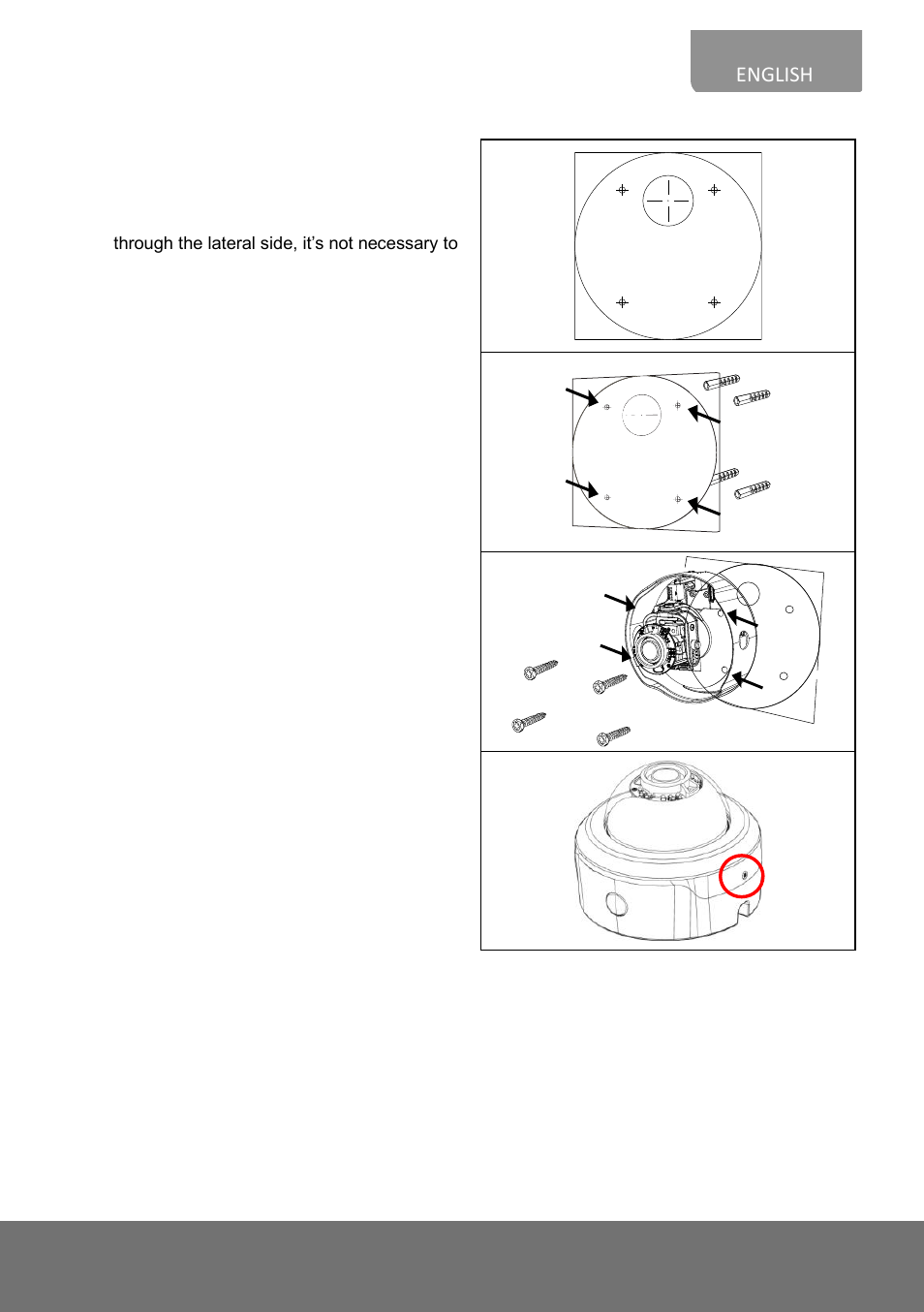 Ounting the, Amera, English mounting the ip camera | AVer Dome Installation Guide User Manual | Page 9 / 21