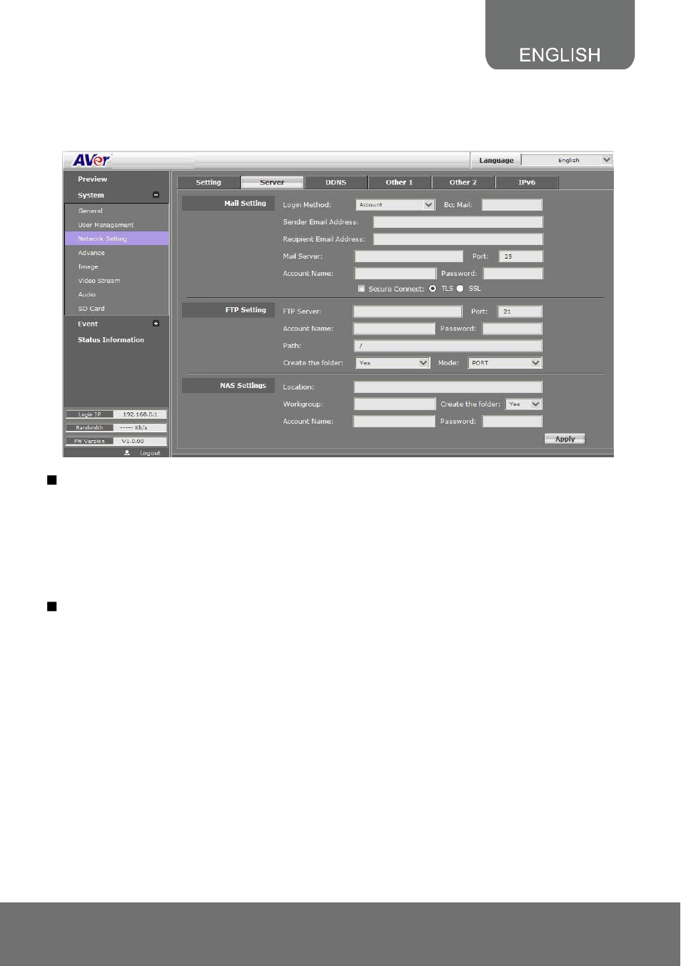 AVer SF2111H-DR user manual User Manual | Page 31 / 71