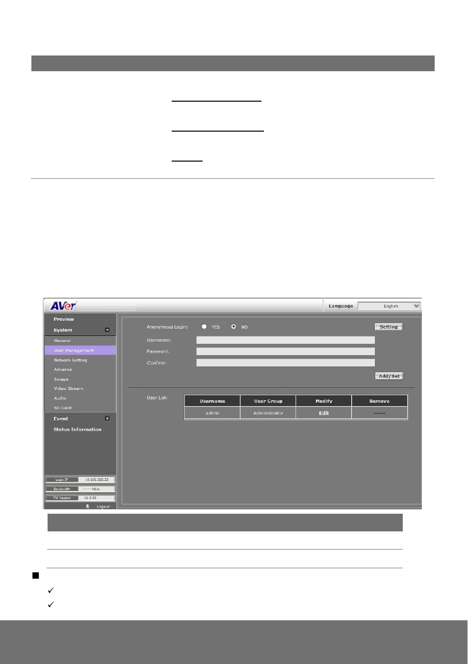 AVer SF2111H-BR user manual User Manual | Page 30 / 73