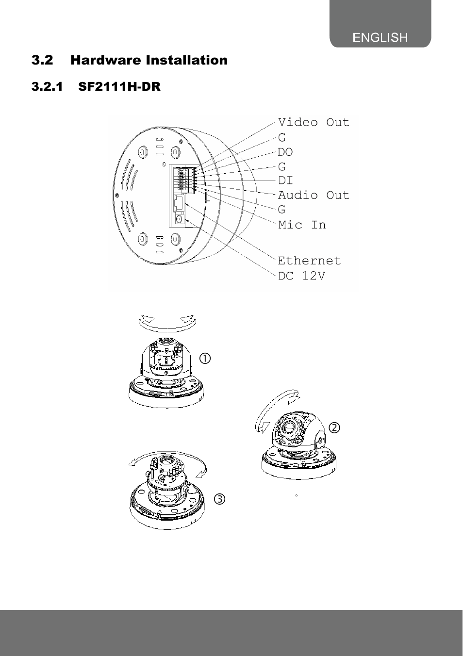 2 hardware installation | AVer SF2111H series quick guide User Manual | Page 13 / 35