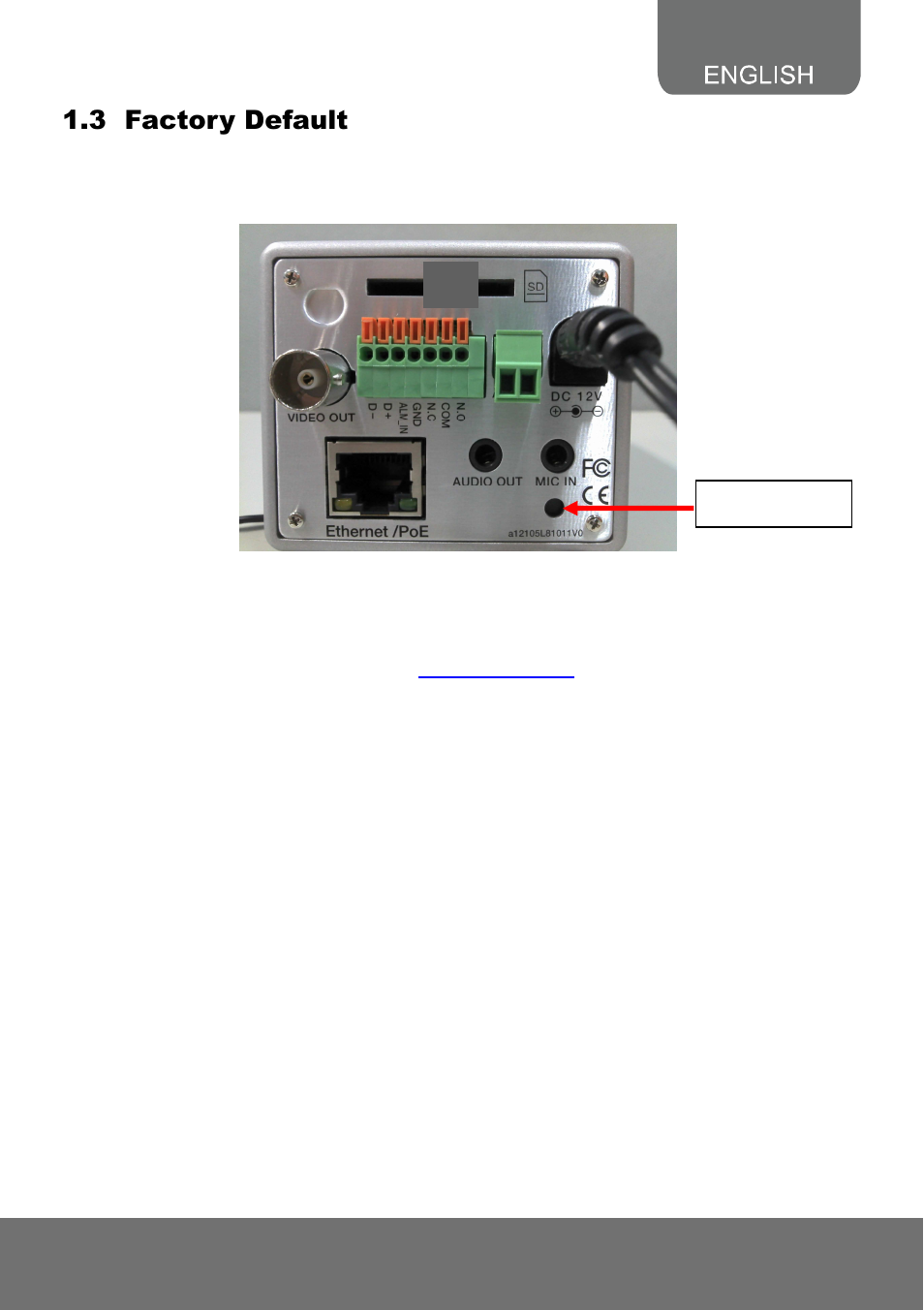 3 factory default | AVer SF2111H series quick guide User Manual | Page 7 / 35