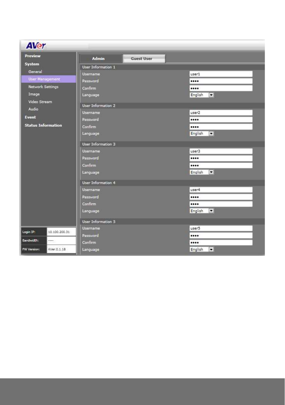 AVer FD2000 User Manual | Page 36 / 51