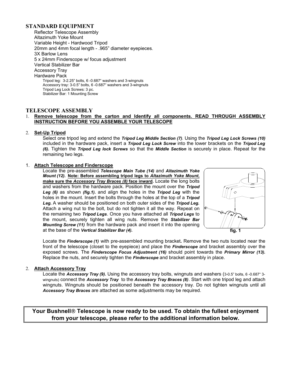 Bushnell DEEP SPACE 78-9003 User Manual | Page 2 / 6