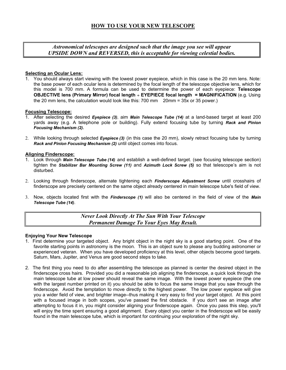 Bushnell DEEP SPACE 78-9003 User Manual | Page 3 / 6