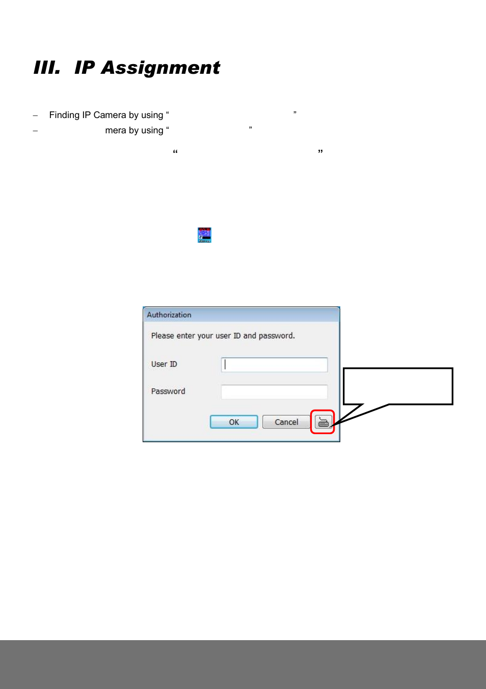 Iii. ip assignment | AVer FV1306 quick guide User Manual | Page 10 / 20