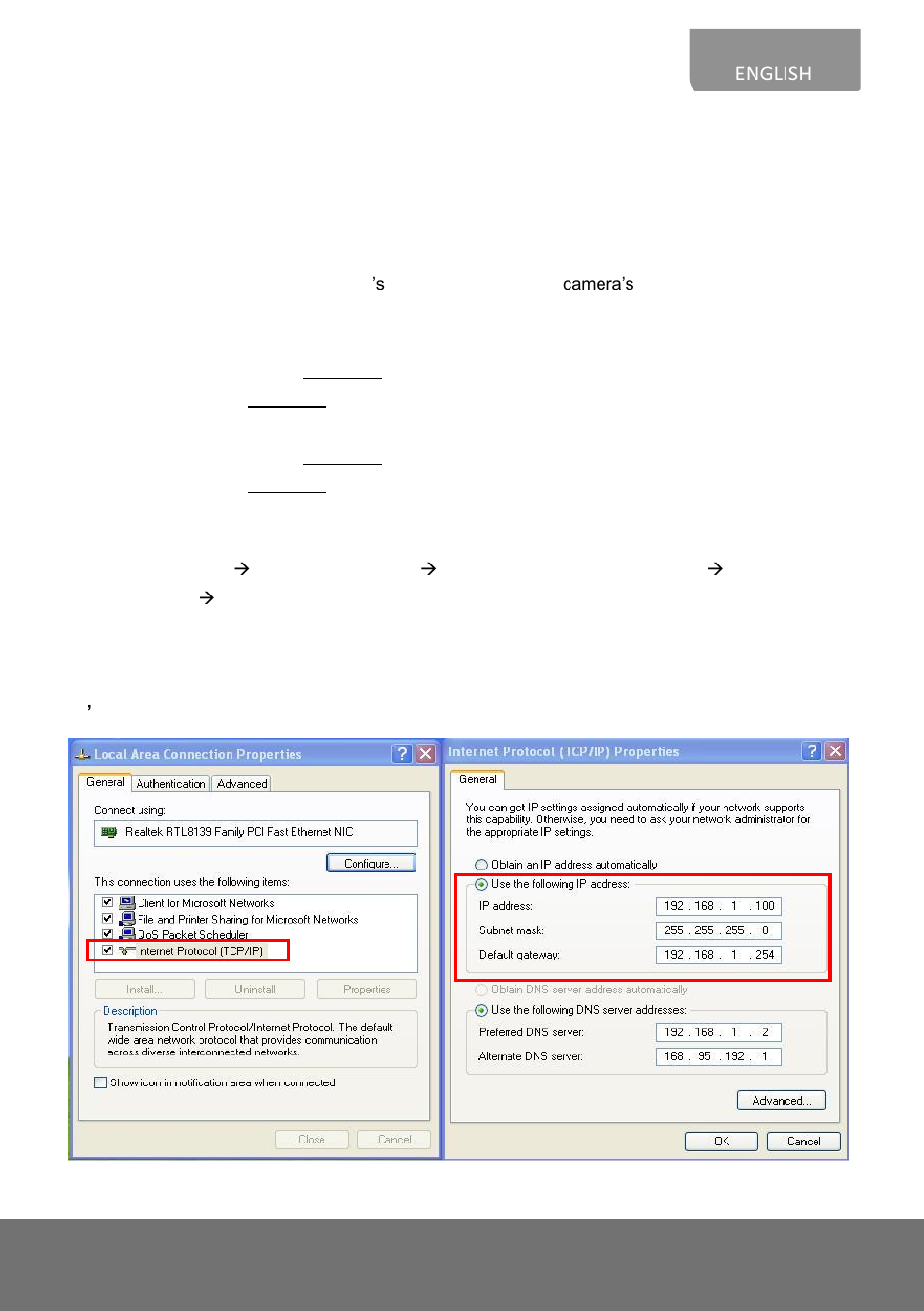 Using non-dhcp server/router network | AVer FV1306 quick guide User Manual | Page 15 / 20