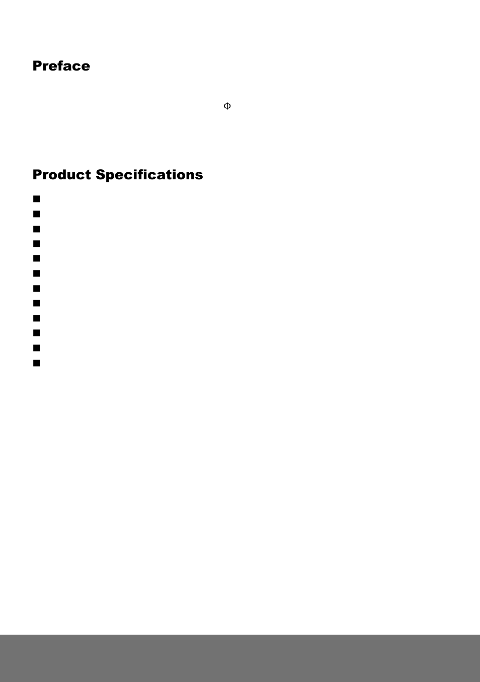 Preface, Product specifications | AVer FV2006-1 user manual User Manual | Page 7 / 78