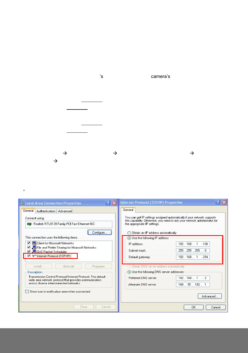Using non-dhcp server/router network | AVer FV2006-1 quick guide User Manual | Page 15 / 20