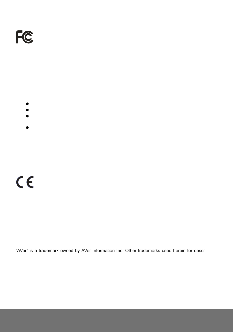 Fcc notice (class a), Copyright, Notice | Warning | AVer FV2006-1 quick guide User Manual | Page 18 / 20