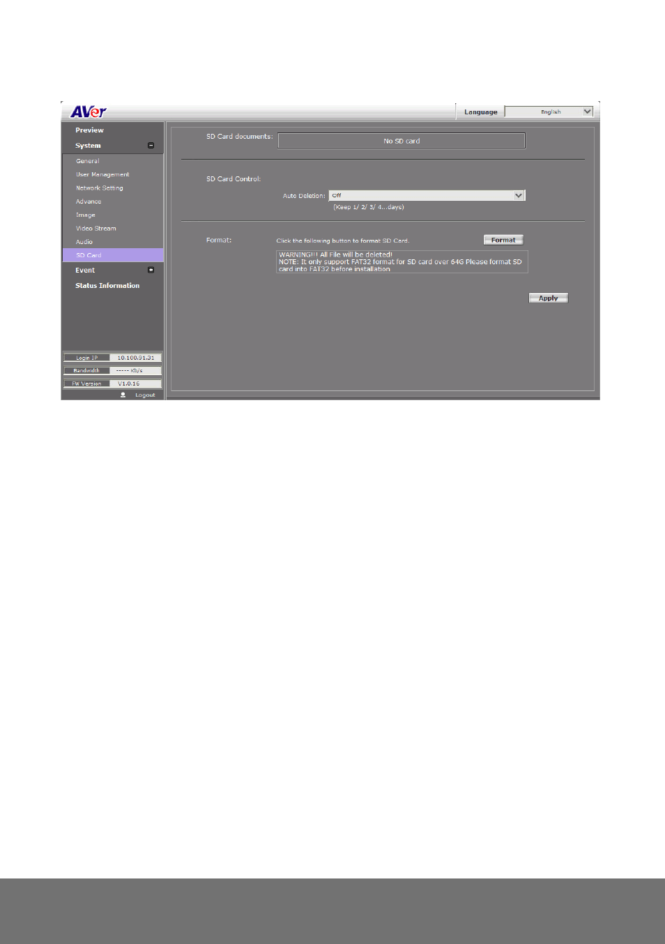 Ystem | AVer FD1020 user manual User Manual | Page 66 / 79