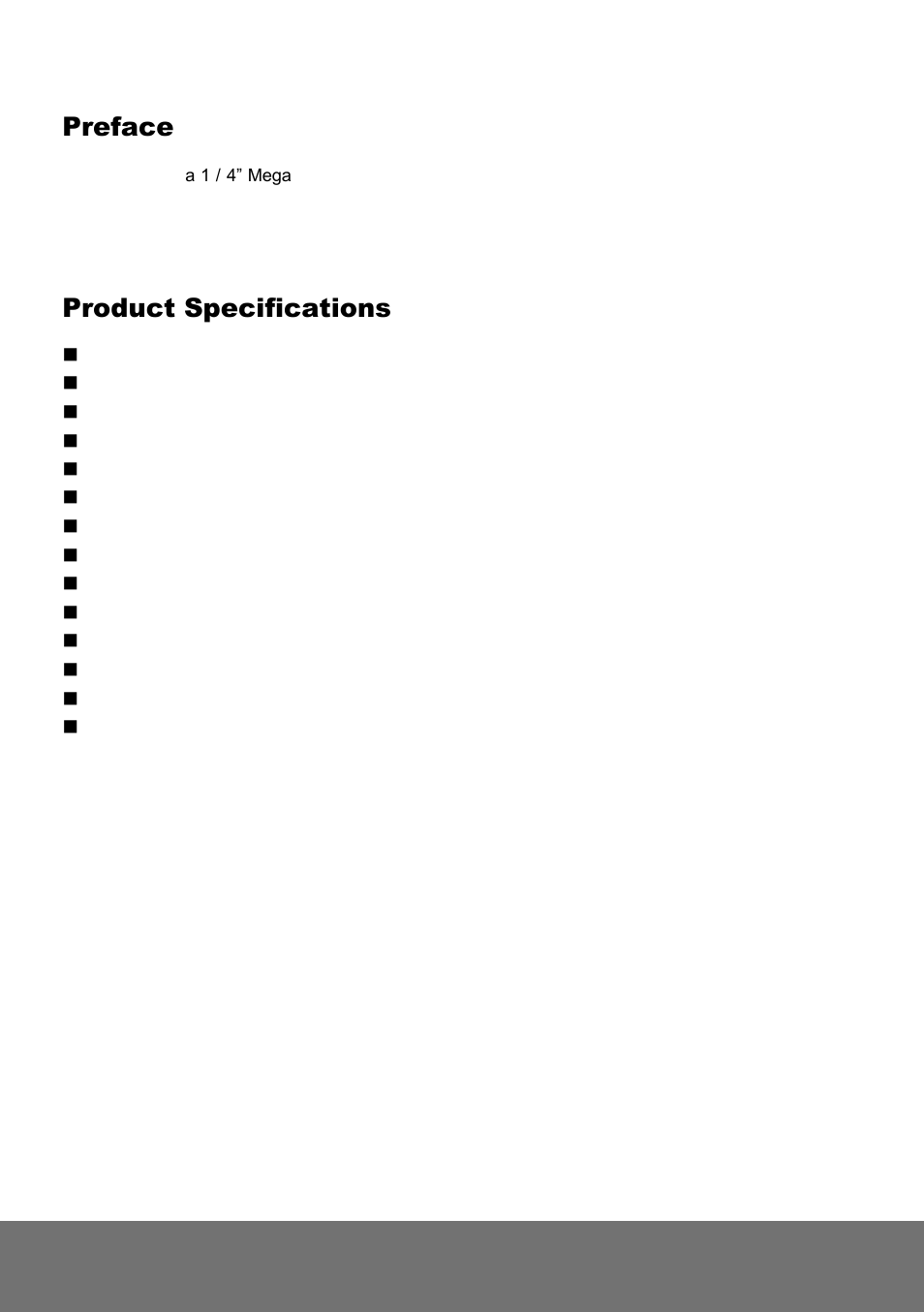 Preface, Product specifications | AVer FD1020 user manual User Manual | Page 7 / 79