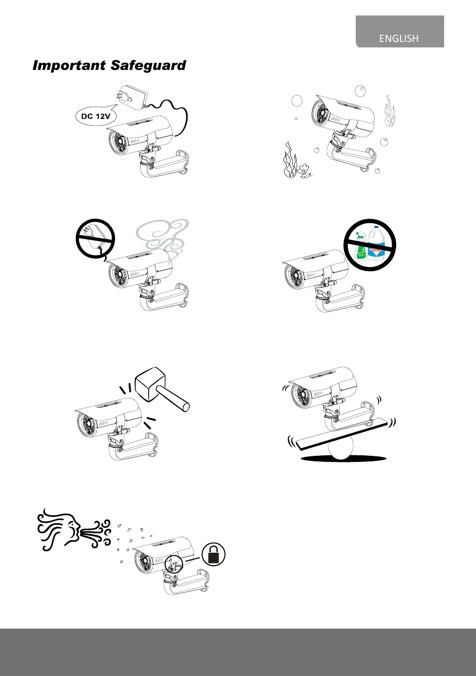 Important safeguard | AVer Rugged Bullet Installation Guide User Manual | Page 3 / 28