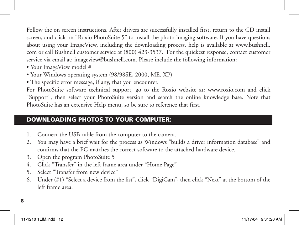 Bushnell 11-1210 User Manual | Page 12 / 108