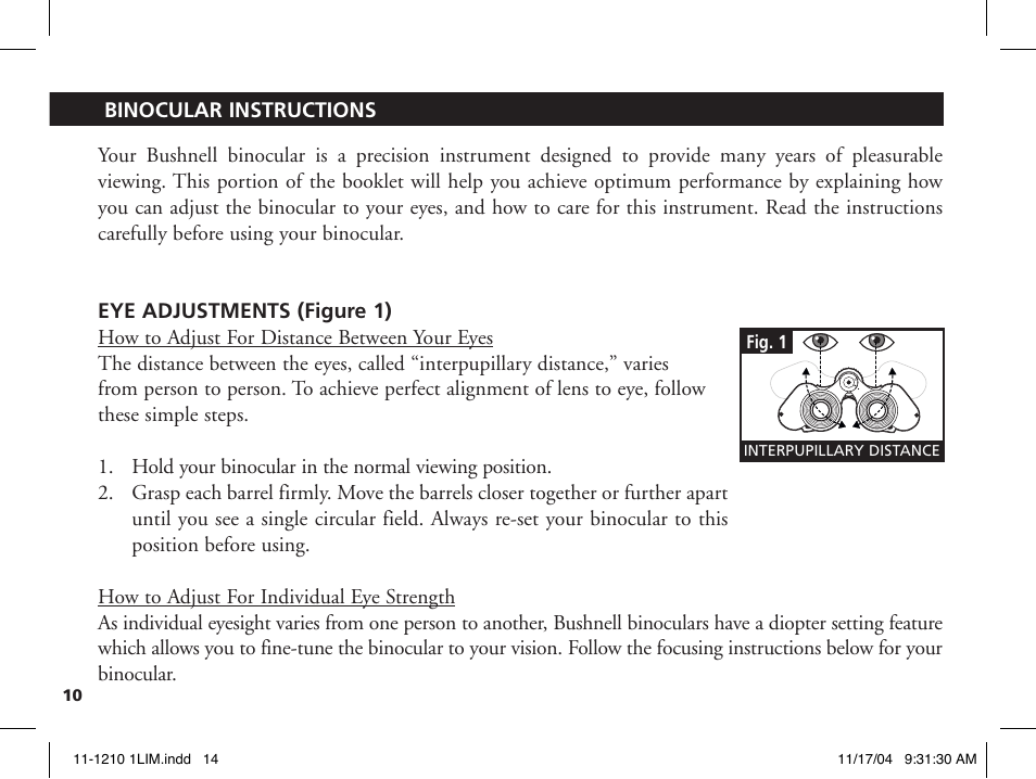 Bushnell 11-1210 User Manual | Page 14 / 108