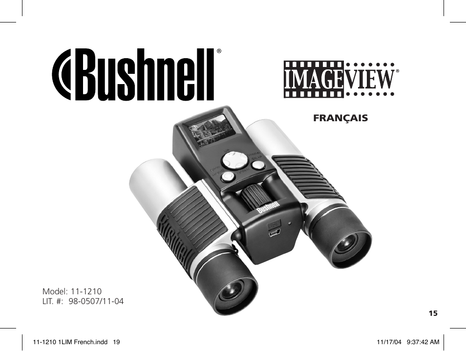 French | Bushnell 11-1210 User Manual | Page 19 / 108