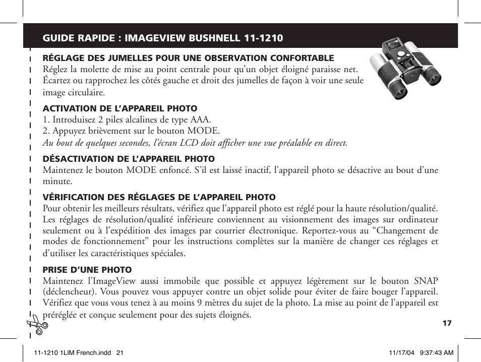 Bushnell 11-1210 User Manual | Page 21 / 108