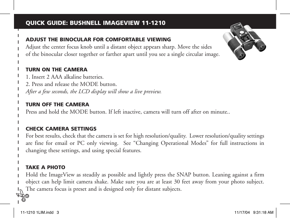 Bushnell 11-1210 User Manual | Page 3 / 108