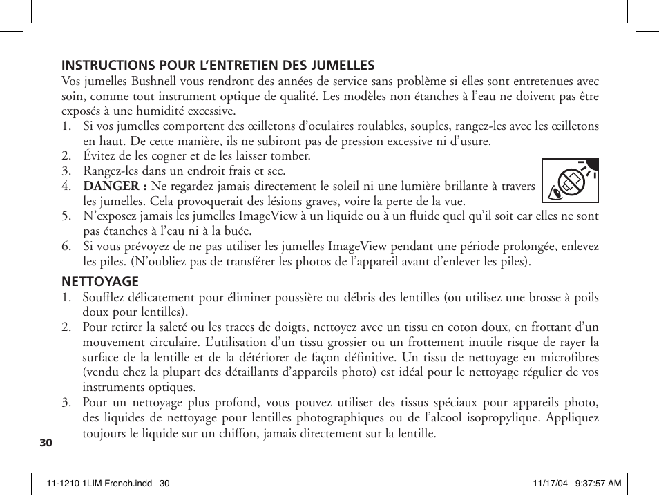 Bushnell 11-1210 User Manual | Page 34 / 108