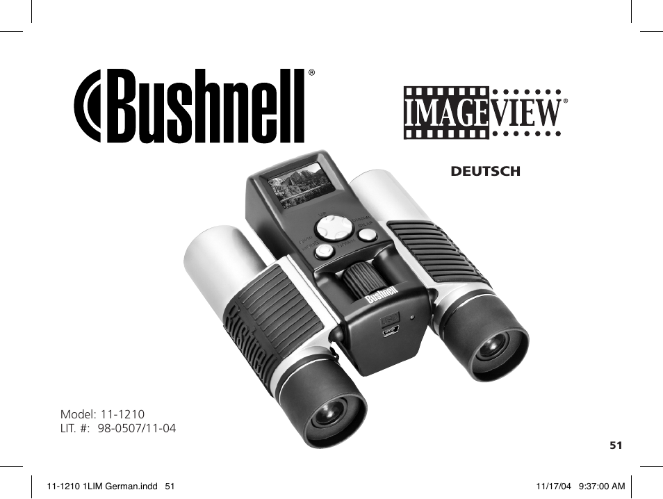 German | Bushnell 11-1210 User Manual | Page 37 / 108