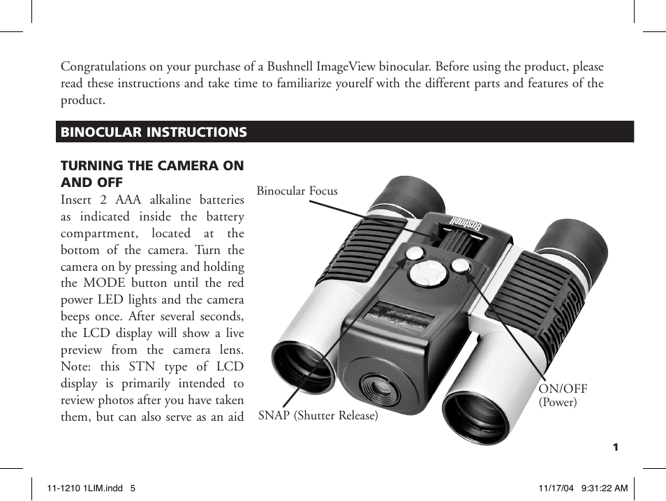 Bushnell 11-1210 User Manual | Page 5 / 108