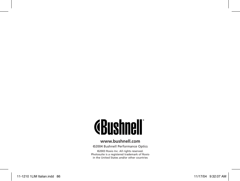 Bushnell 11-1210 User Manual | Page 72 / 108