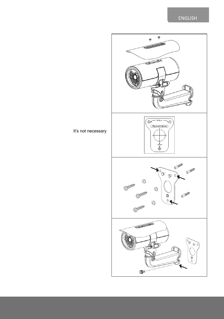 Mounting the ip camera, Ounting the, Amera | AVer Rugged Bullet IP cam(E) Installation Guide User Manual | Page 9 / 24