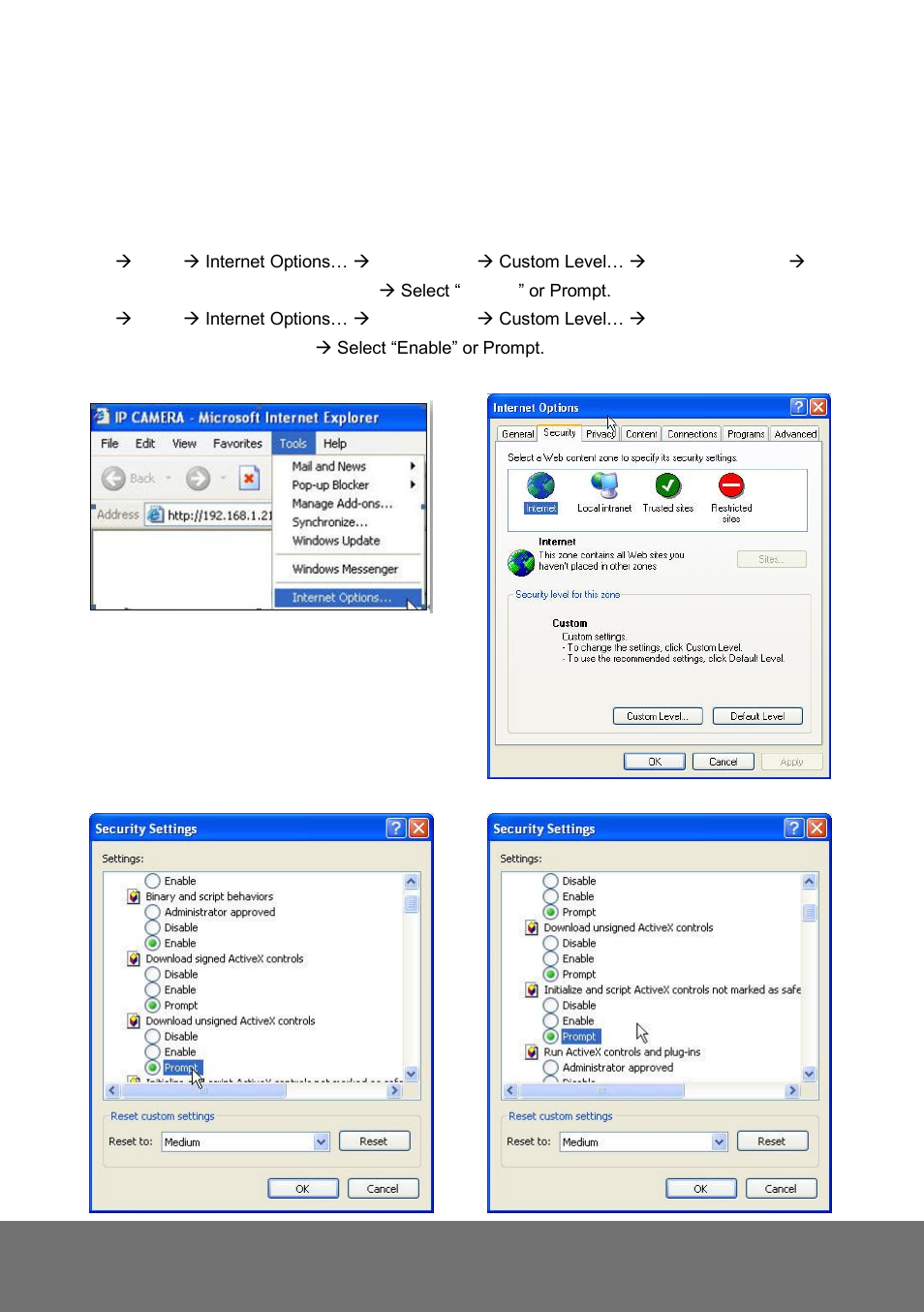 Install activex control, Nstall, Ctive | Ontrol | AVer SD1306 user manual User Manual | Page 23 / 76