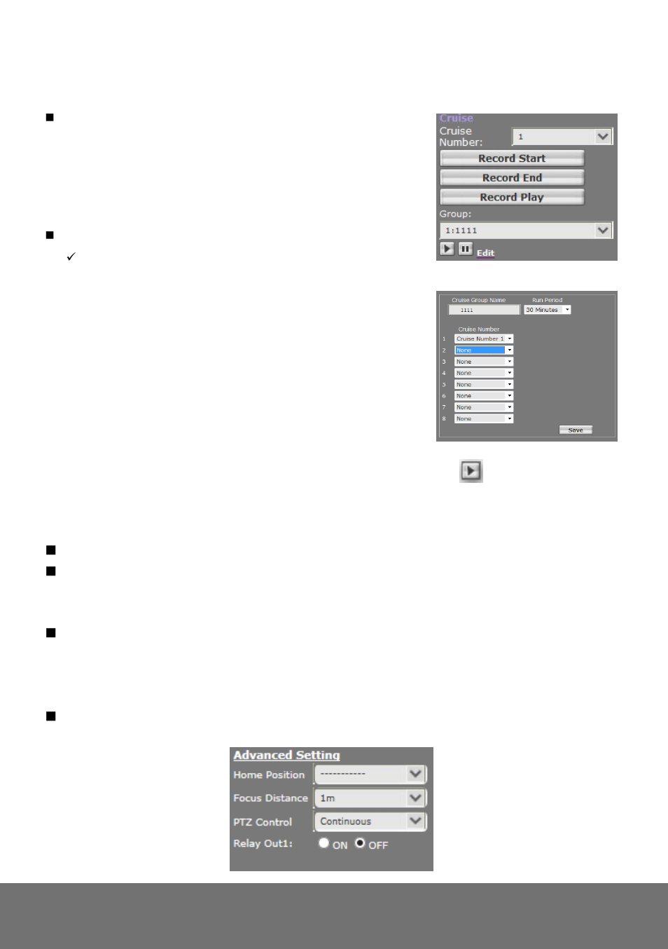 Cruise setting, Advanced setting | AVer SD1306 user manual User Manual | Page 29 / 76