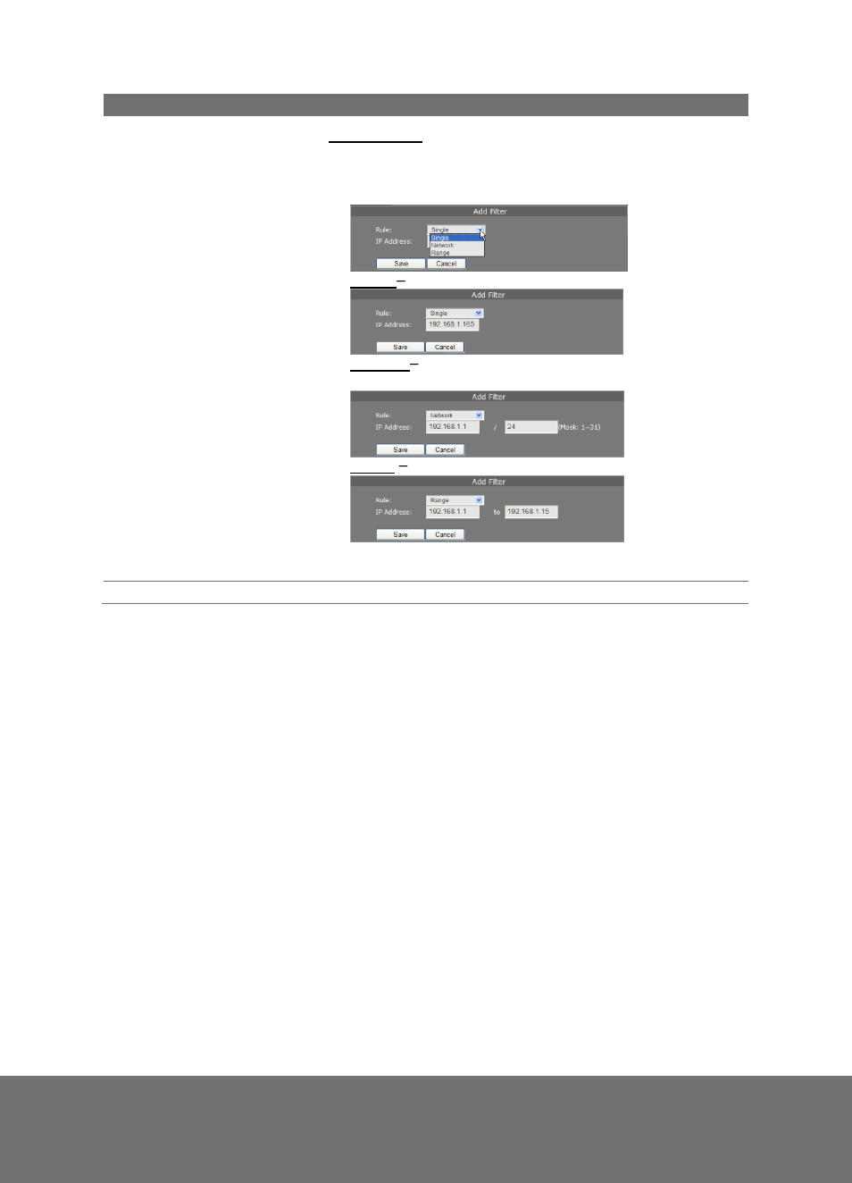 To add filter, System > network, System > network > setting | AVer SF2121H Series User Manual | Page 10 / 29