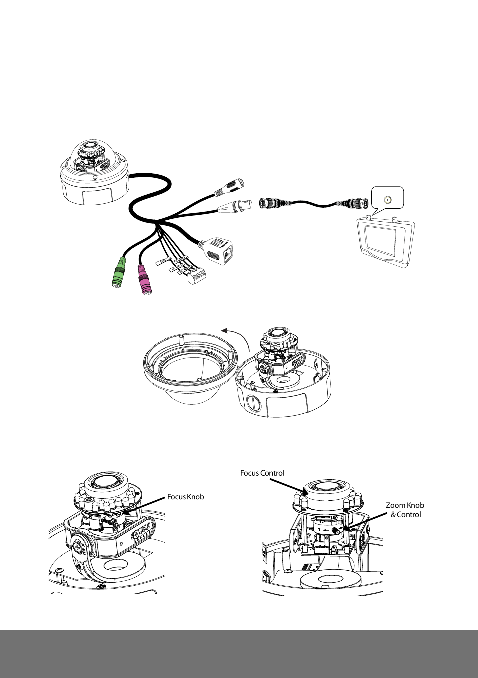 Ocusing the, Amera with, Onitor | AVer Vandal Dome Installation Guide User Manual | Page 10 / 31