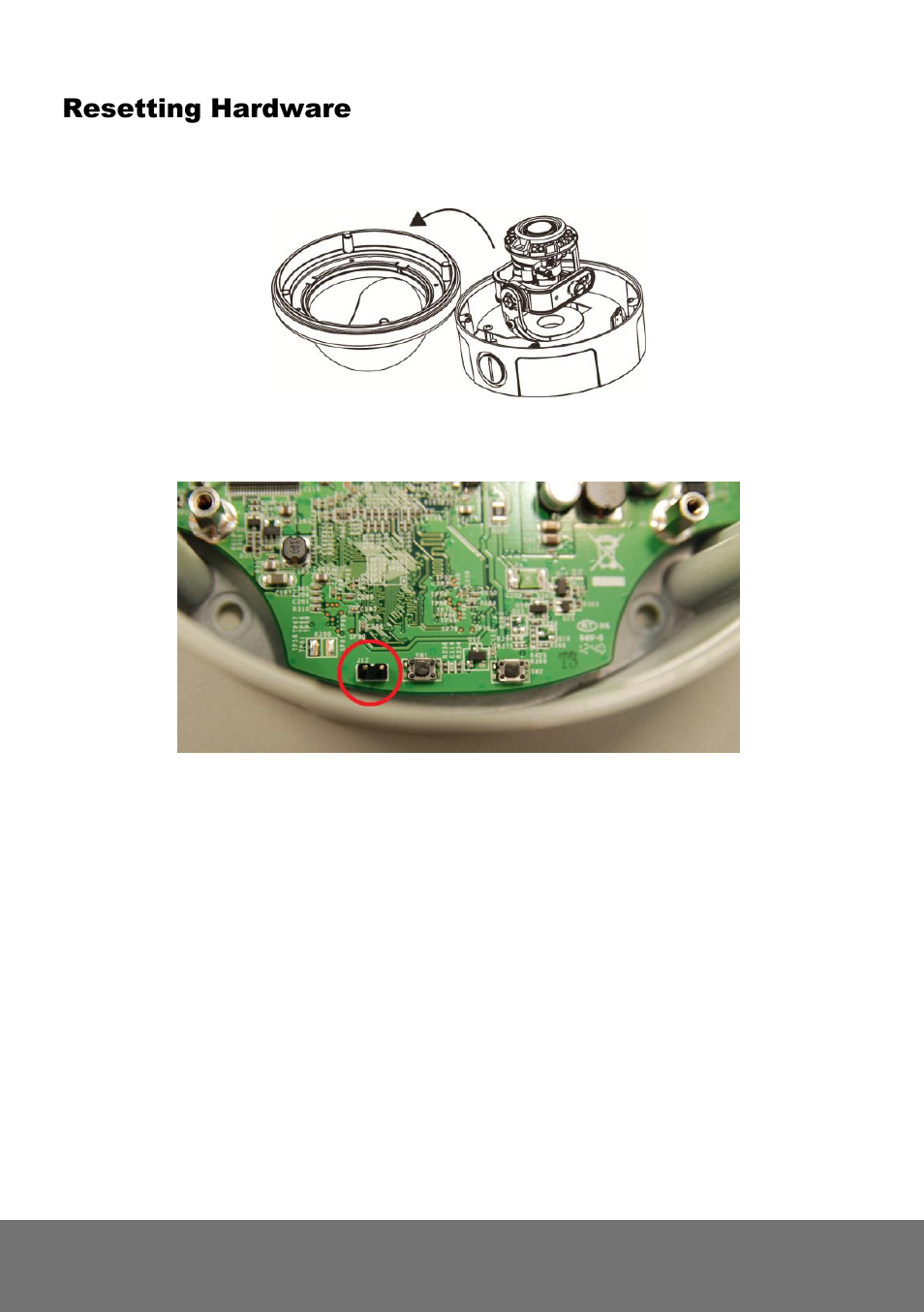 Resetting hardware | AVer Vandal Dome IP cam(E) Installation Guide User Manual | Page 12 / 27