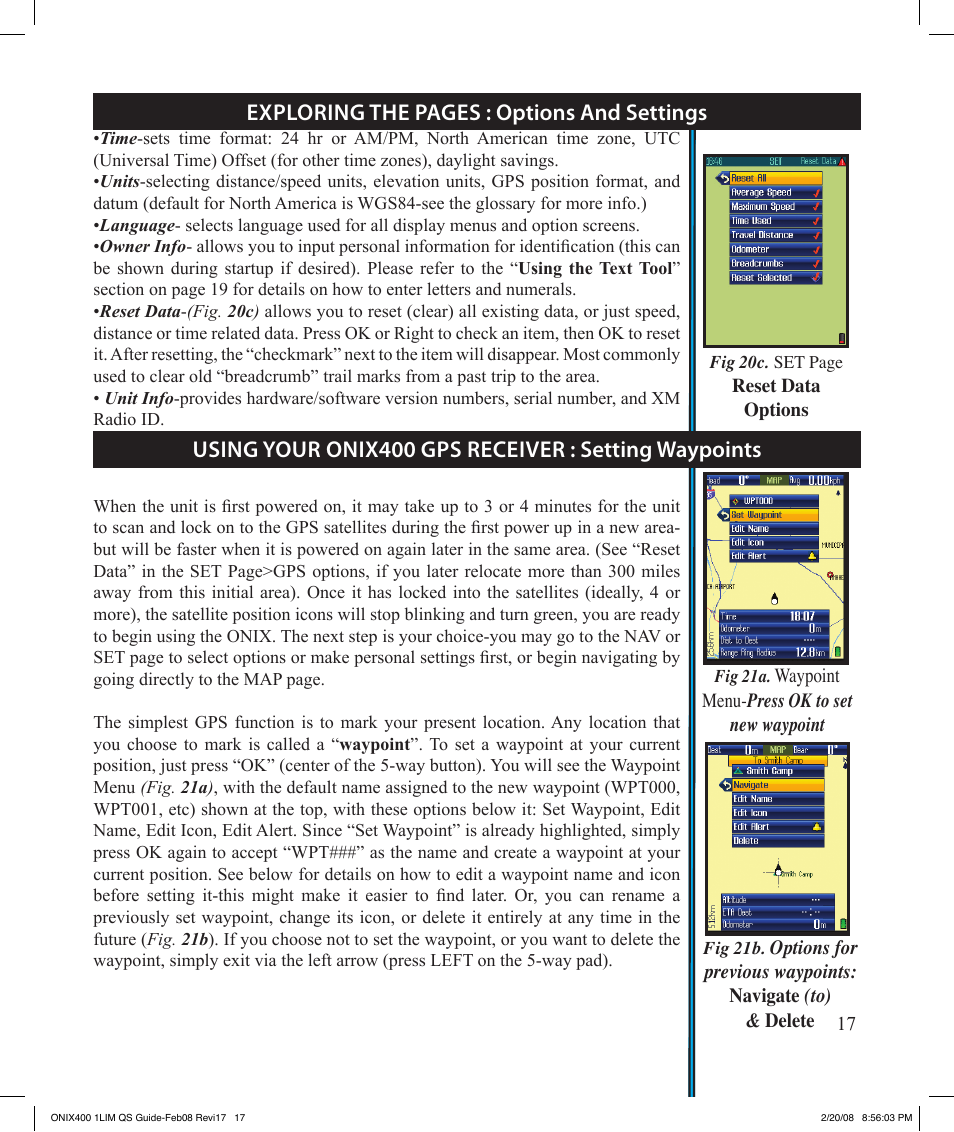 Bushnell ONIX 400 364000 User Manual | Page 17 / 28