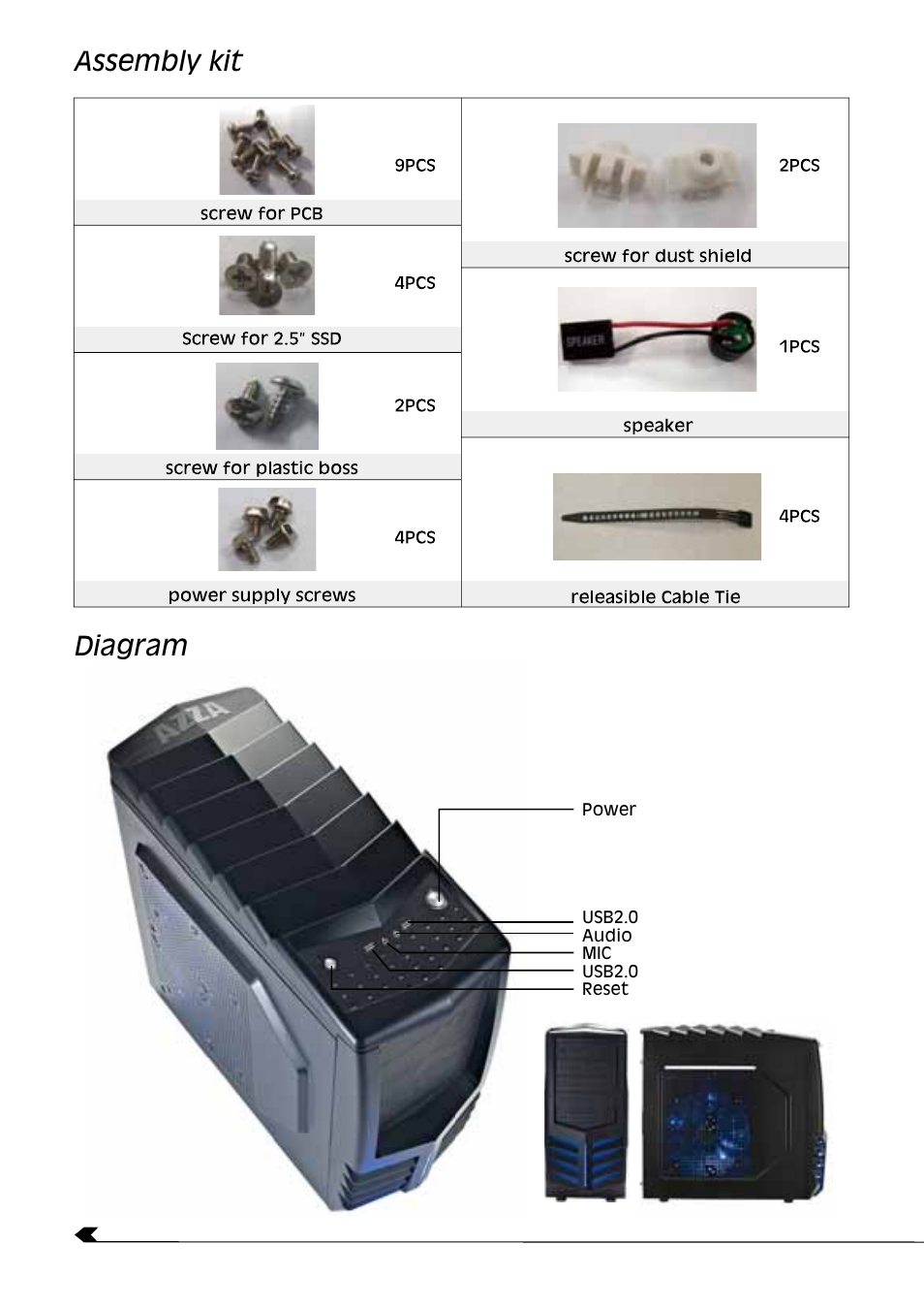 3191-06說明書-1209_6, Assembly kit diagram | AZZA Toledo 301 User Manual | Page 6 / 10
