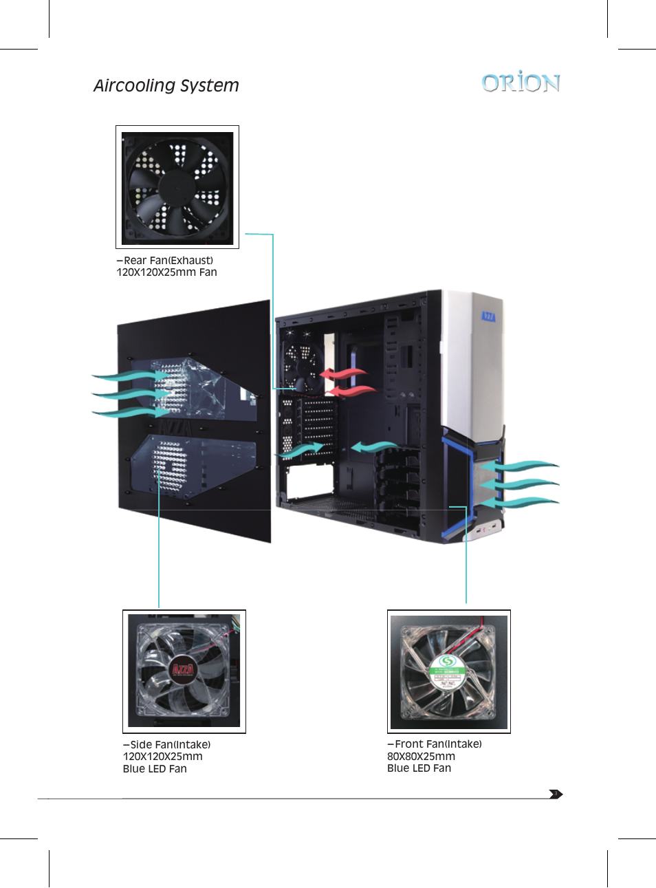 Aircooling system | AZZA Orion 202EVO User Manual | Page 5 / 10