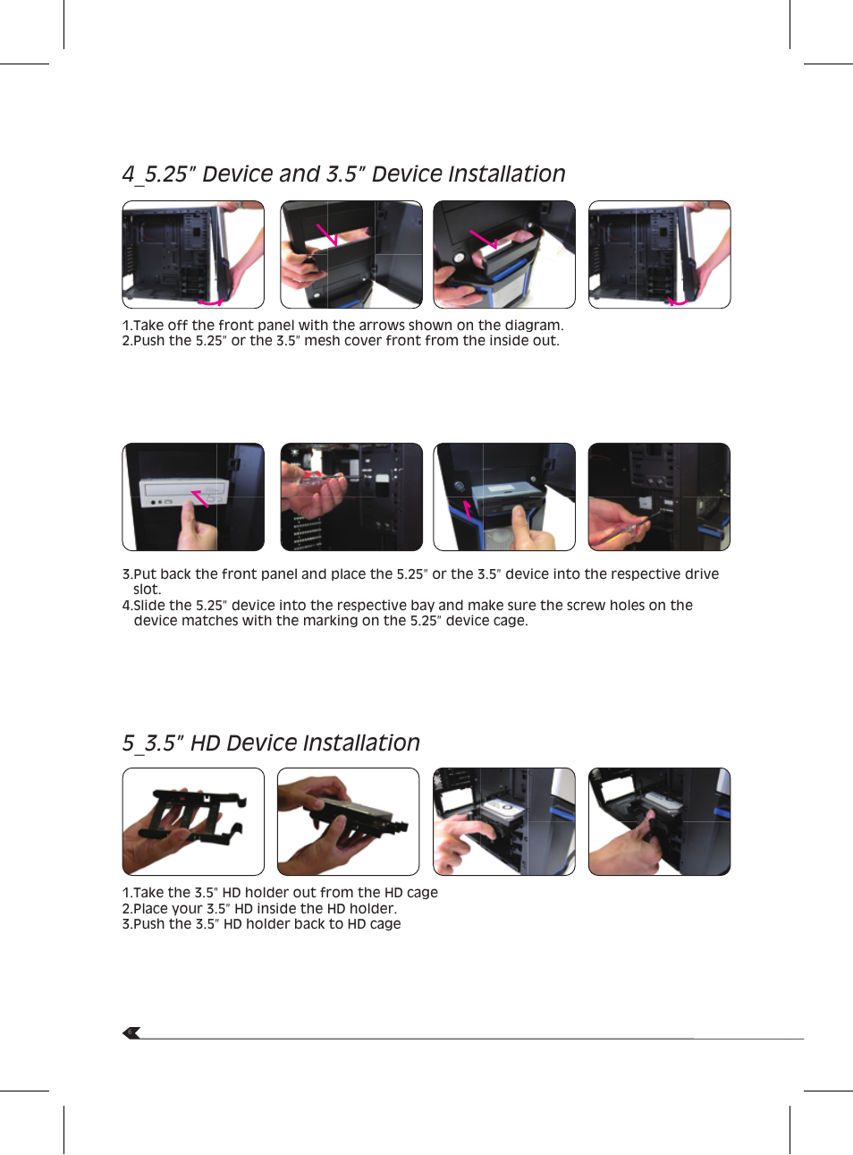 5_3.5” hd device installation | AZZA Orion 202EVO User Manual | Page 8 / 10