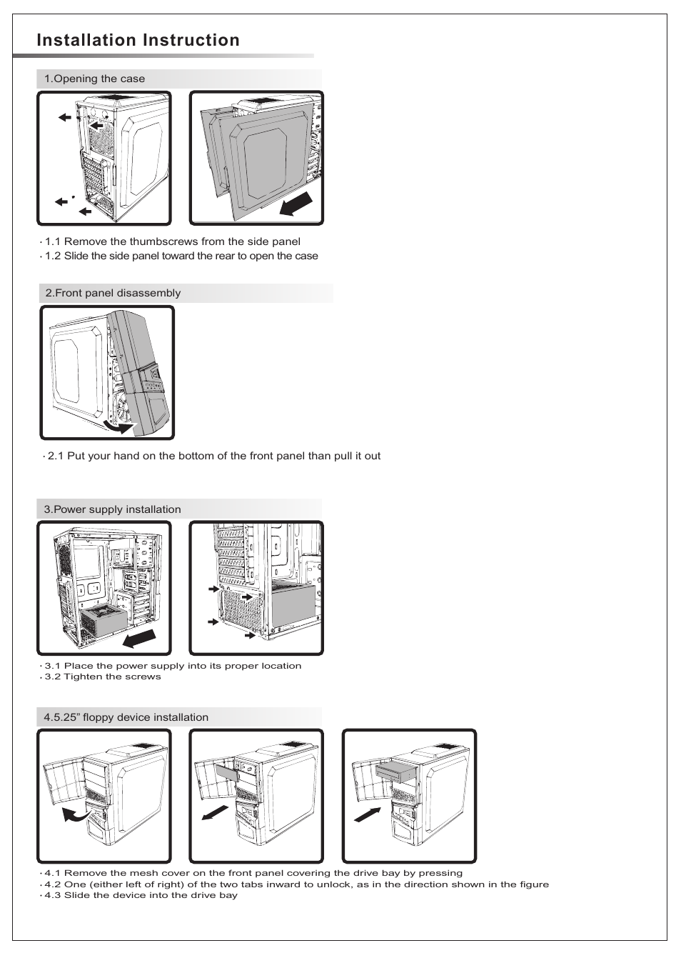 Installation instruction | AZZA SIRIUS 206S User Manual | Page 6 / 8