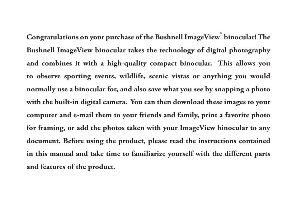 Bushnell ImageView 118331 User Manual | Page 2 / 16